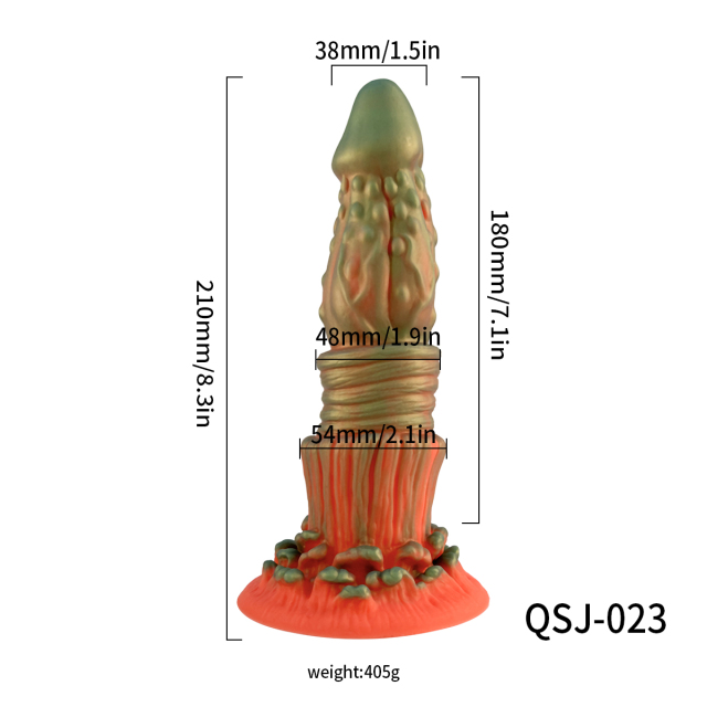QS-H023  Liquid silicone dildo