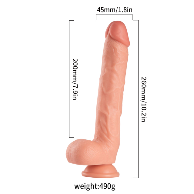 QS-B007  Pour-over PVC Single-layer Dildo