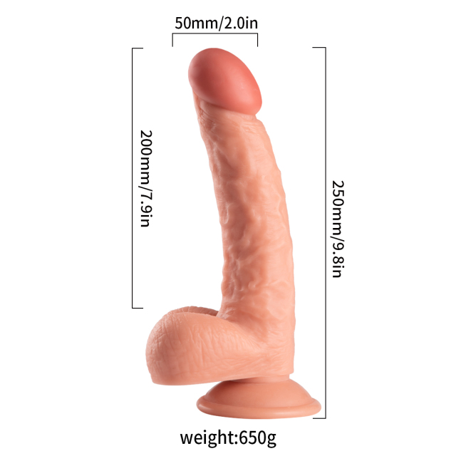 QS-B008  Pour-over PVC Single-layer Dildo