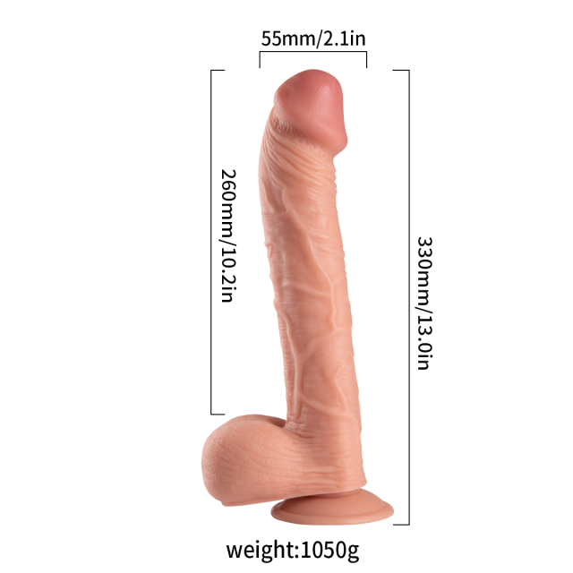 QS-B012 Pour-over PVC Single-layer Dildo
