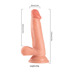 QS-B019  Pour-over PVC Single-layer Dildo