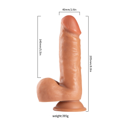QS-B023 Pour-over PVC Single-layer Dildo