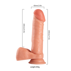 QS-B036 Pour-over PVC Single-layer Dildo