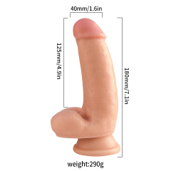 QS-B048 Pour-over PVC Single-layer Dildo