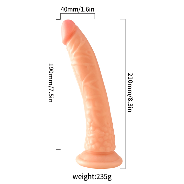 QS-B049 Pour-over PVC Single-layer Dildo