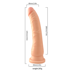 QS-B072 Pour-over PVC Single-layer Dildo