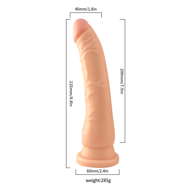 QS-B072 Pour-over PVC Single-layer Dildo