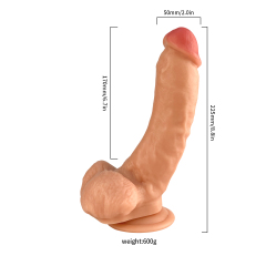 QS-B073 Pour-over PVC Single-layer Dildo