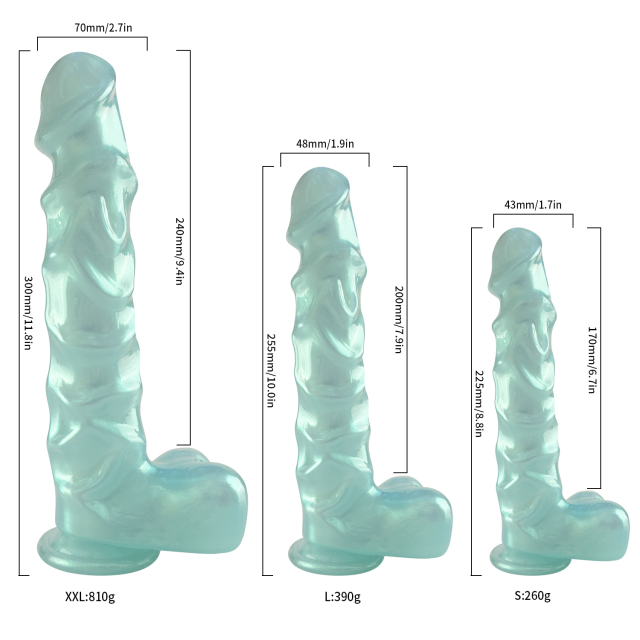 QS-D006-S  Liquid silicone dildo