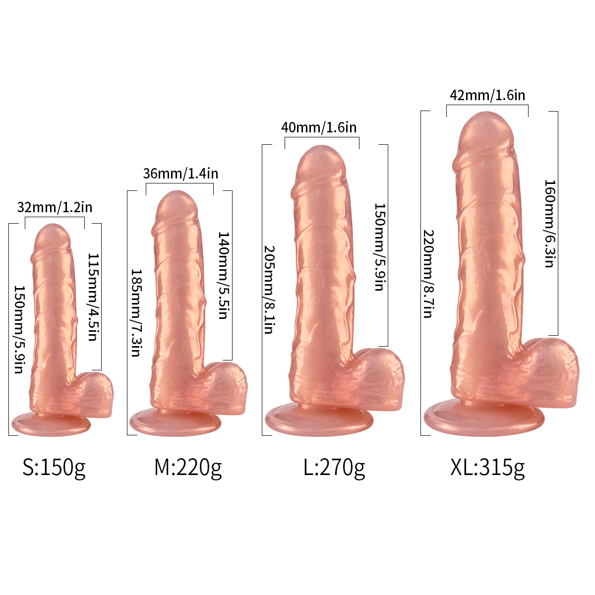QSD018-M   Liquid silicone dildo