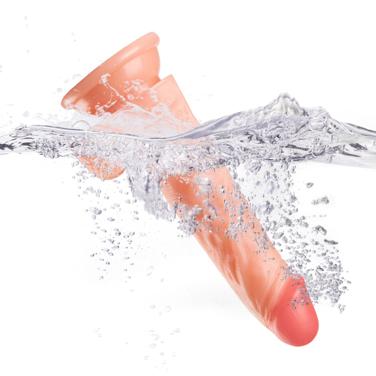 QS-B001 Pour-over PVC Single-layer Dildo