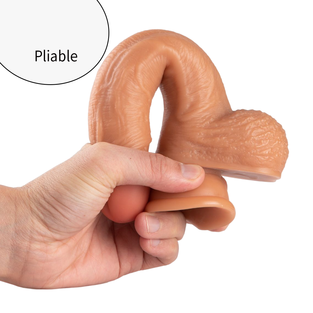 QS-B032 Pour-over PVC Single-layer Dildo