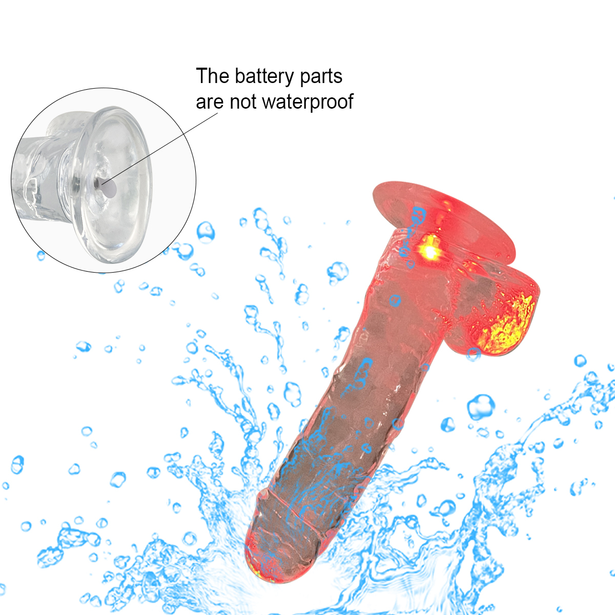 D018-M-LED Injection-Molded TPE Dildo