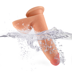 QS-B074 Pour-over PVC Single-layer Dildo