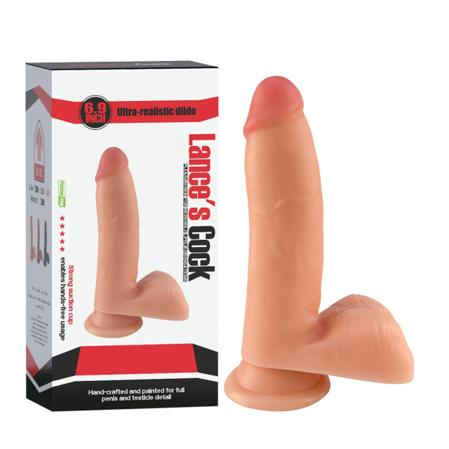 QS-B074 Pour-over PVC Single-layer Dildo