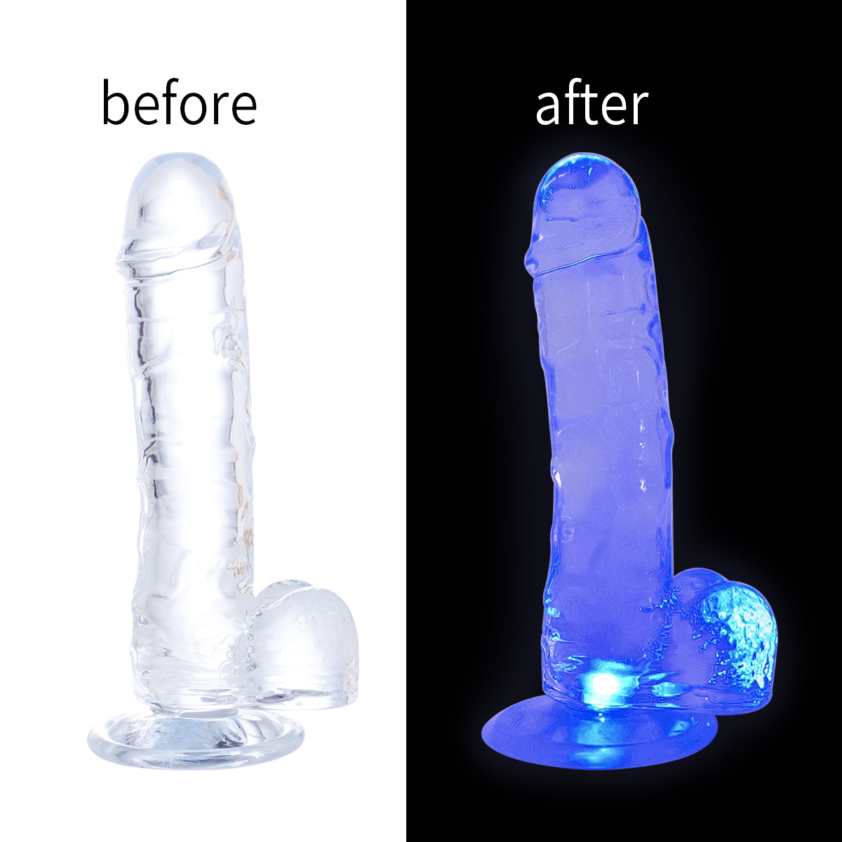 D018-M-LED Injection-Molded TPE Dildo
