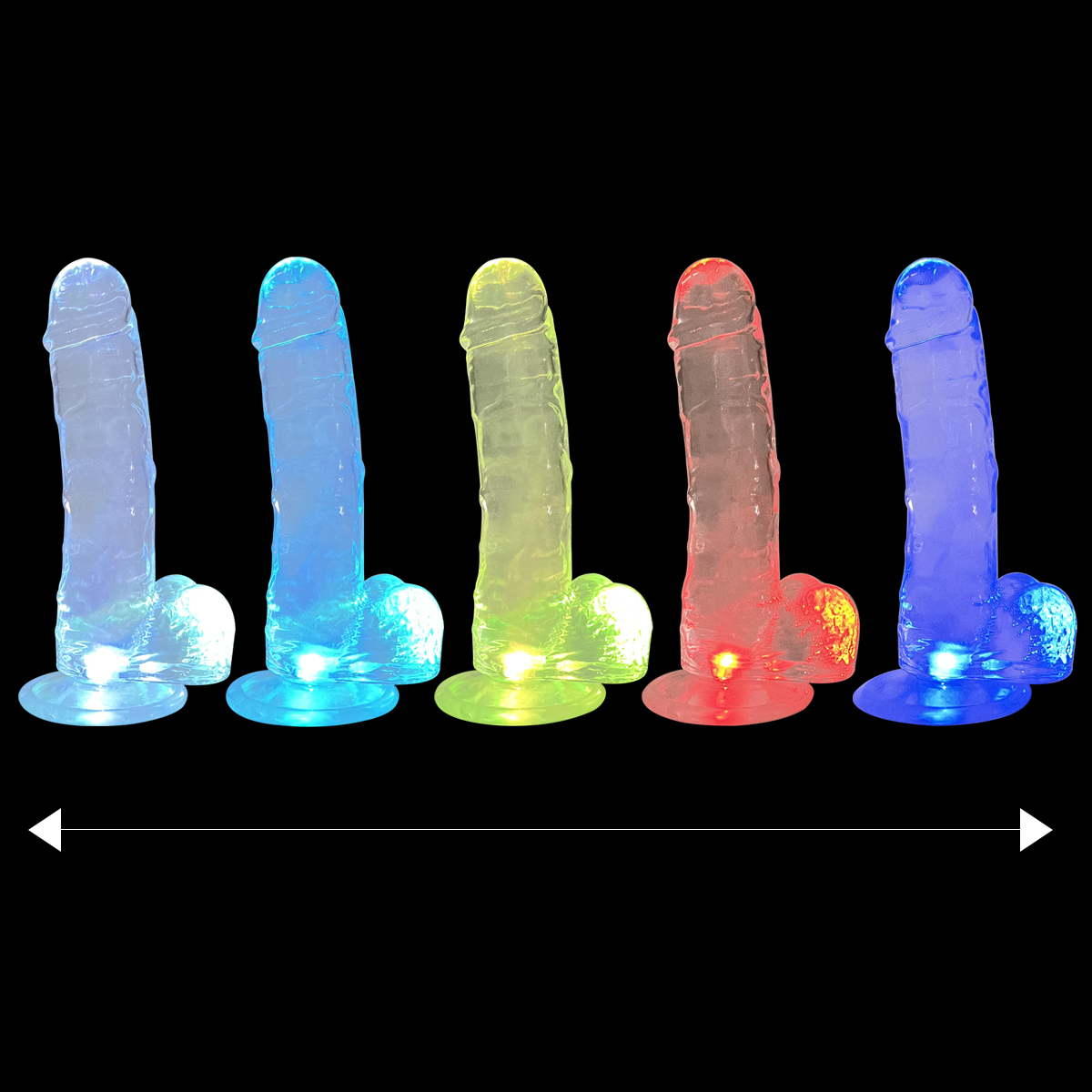 D018-M-LED Injection-Molded TPE Dildo