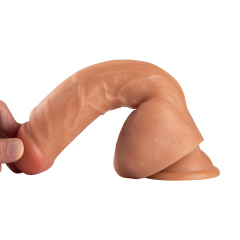 QS-B028 Pour-over PVC Single-layer Dildo