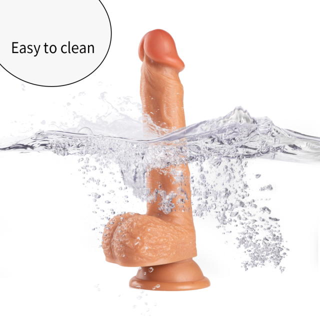 QS-B032 Pour-over PVC Single-layer Dildo
