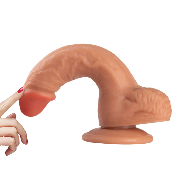 QS-B050 Pour-over PVC Single-layer Dildo