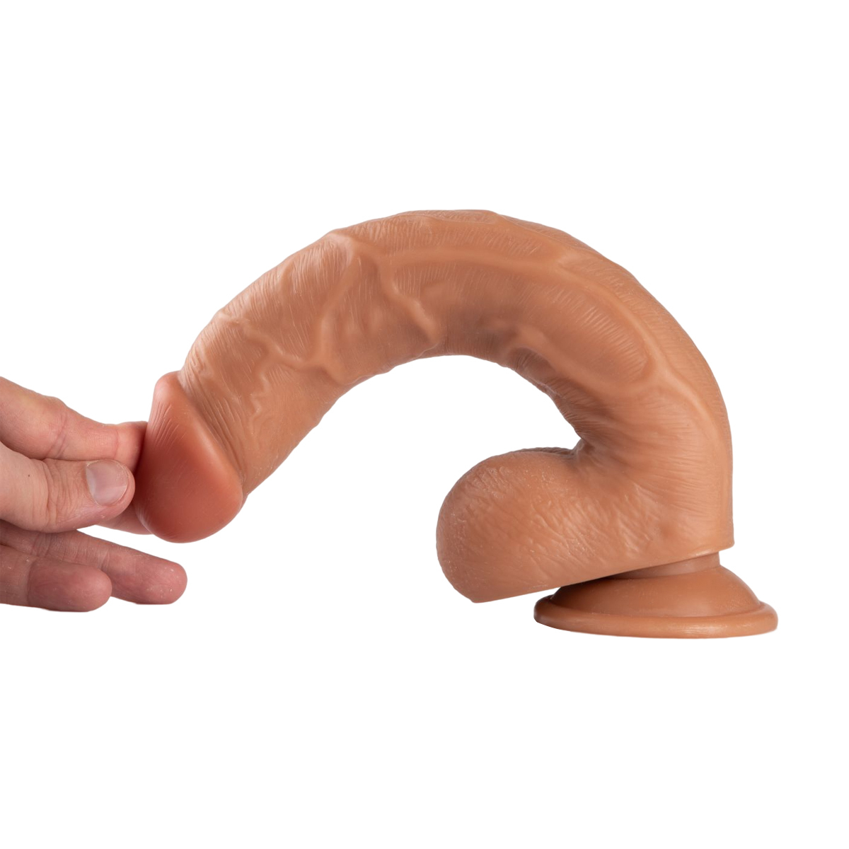 QS-B007  Pour-over PVC Single-layer Dildo