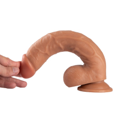 QS-B007  Pour-over PVC Single-layer Dildo
