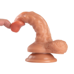 QS-B020  Pour-over PVC Single-layer Dildo