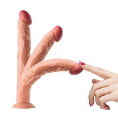 QS-B047 Pour-over PVC Single-layer Dildo