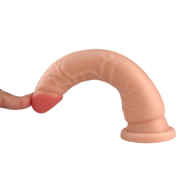 QS-B072 Pour-over PVC Single-layer Dildo
