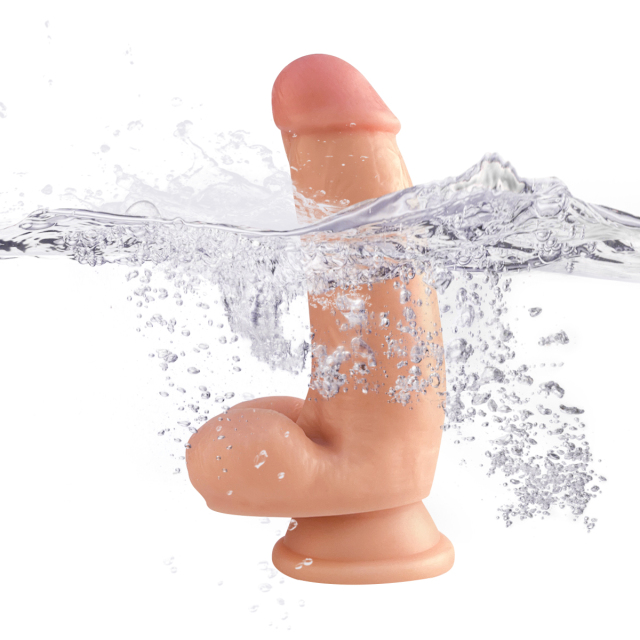 QS-B048 Pour-over PVC Single-layer Dildo