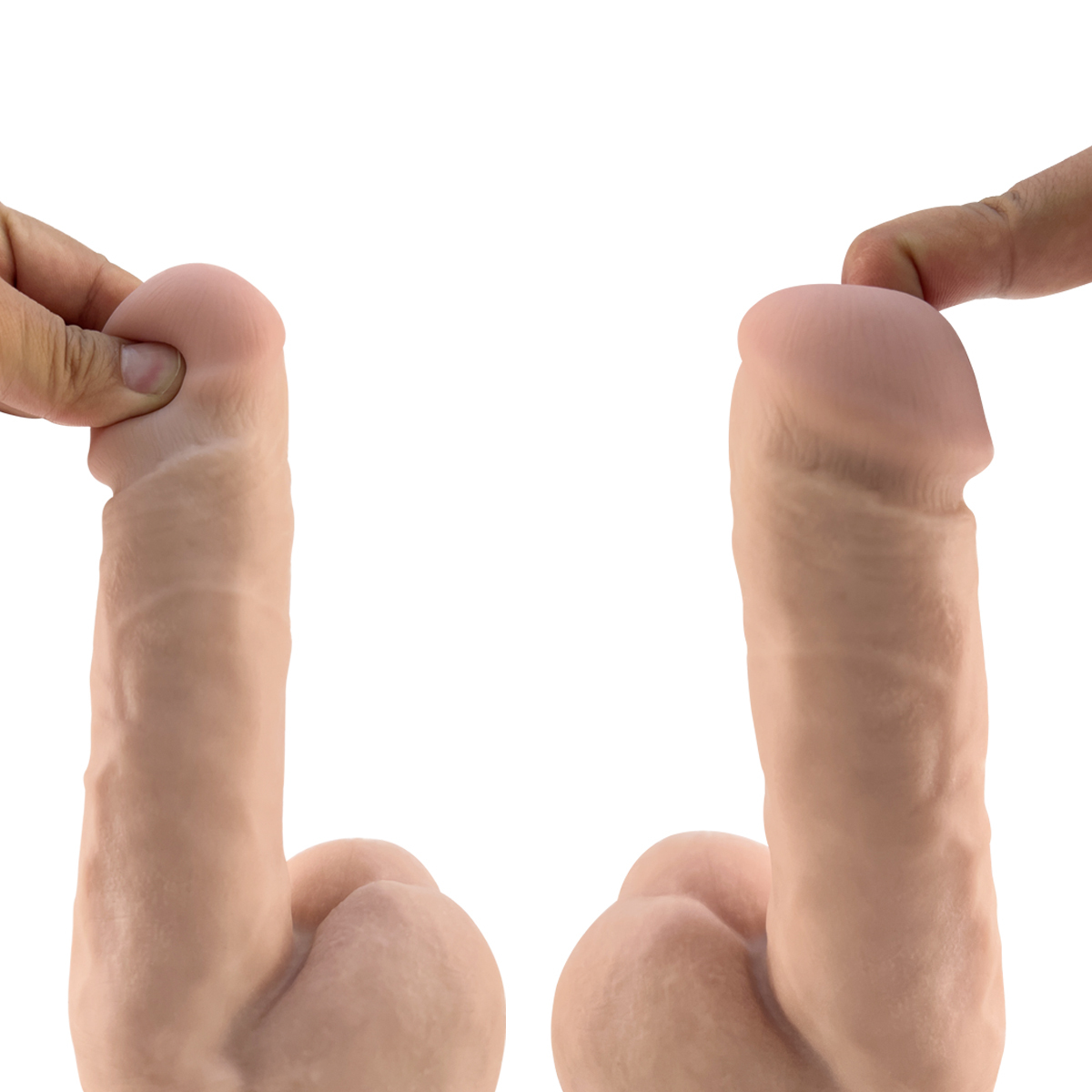 QSSC-003   Double-Layer TPE Penis with Reverse Glue