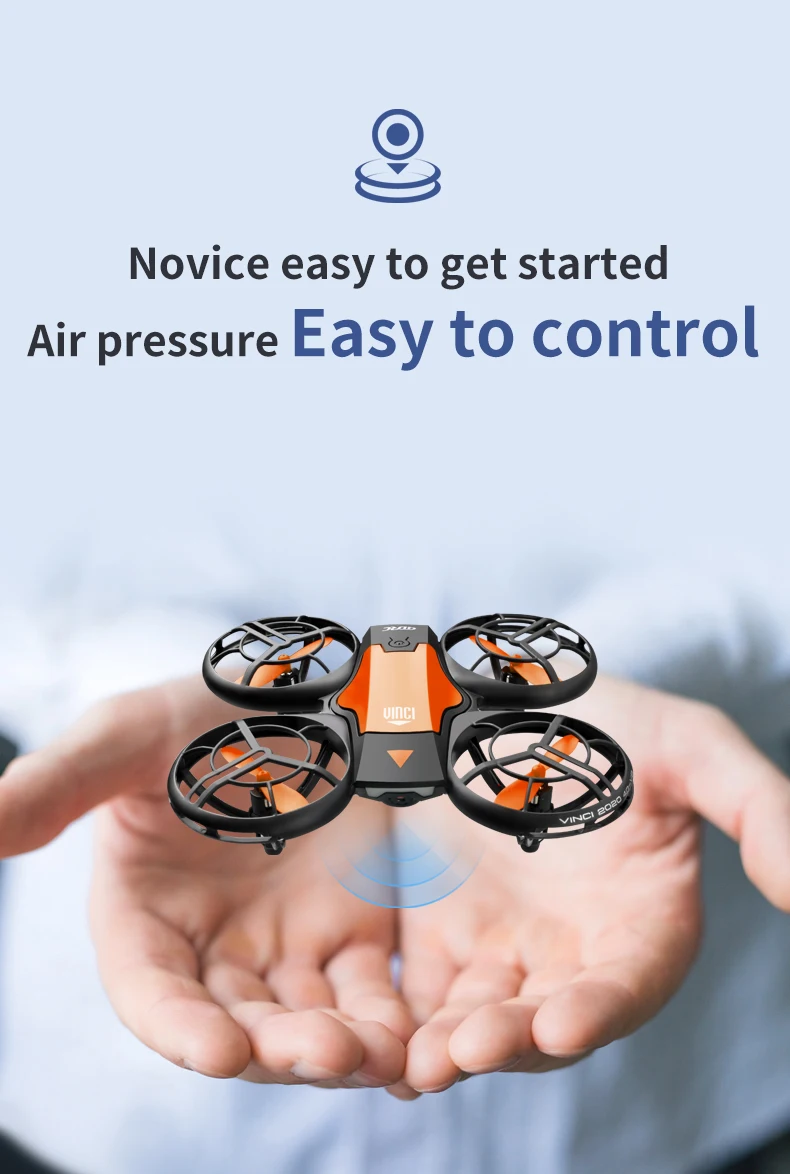 4DRC V8 Mini Drone 4K 1080P HD Camera WiFi Fpv Protective Design Drone RC Quadcopter Toy Geasture Control for School Education