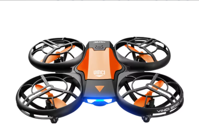 4DRC V8 Mini Drone 4K 1080P HD Camera WiFi Fpv Protective Design Drone RC Quadcopter Toy Geasture Control for School Education