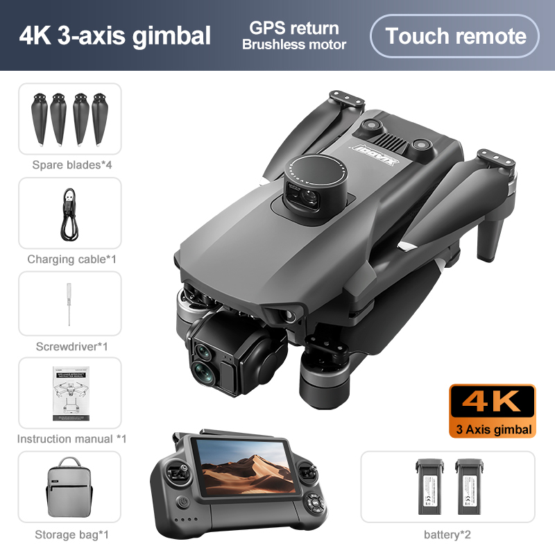 A25 PRO Drone New 8K HD Aerial 3-Axis Gimbal Long Battery Life RC GPS 6km Range Drone 5.5inch Chscreen Brushless Dron VS P7MAX