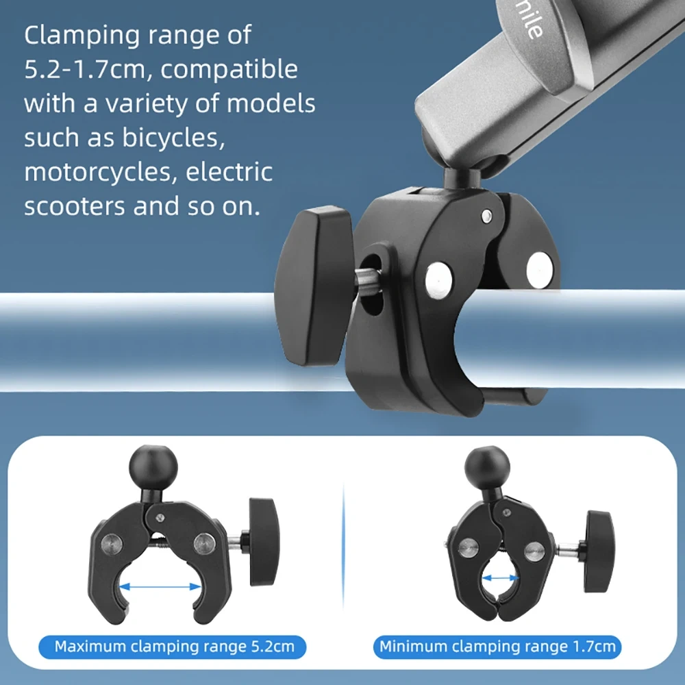 Flymile Bicycle Motorcycle Handlebar Mount Holder For Gopro Hero 8 7 6 5 4 Action Camera 360 Degree Adjustable Metal Bracket