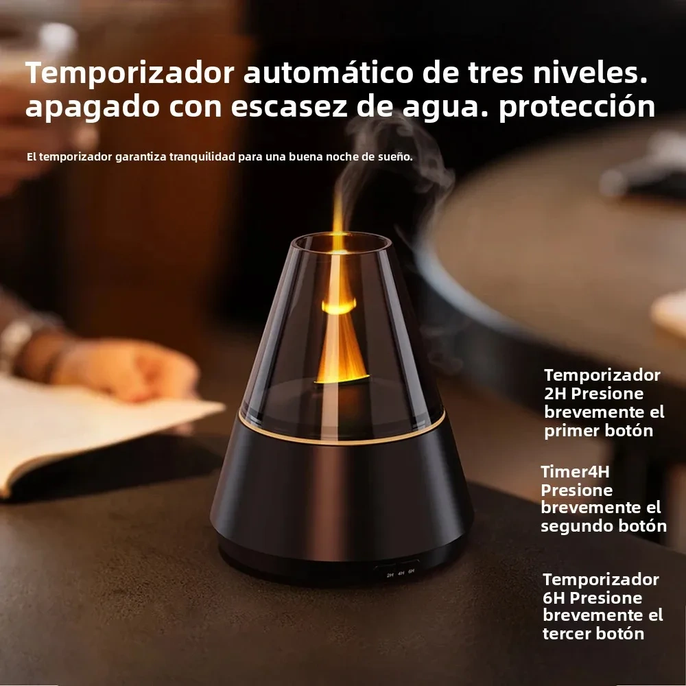 A9 Flame Aromatherapy Humidifier USB Home Silent Ultrasonic Atomization Remote Control Atmosphere Light Essential Oil Humidifier