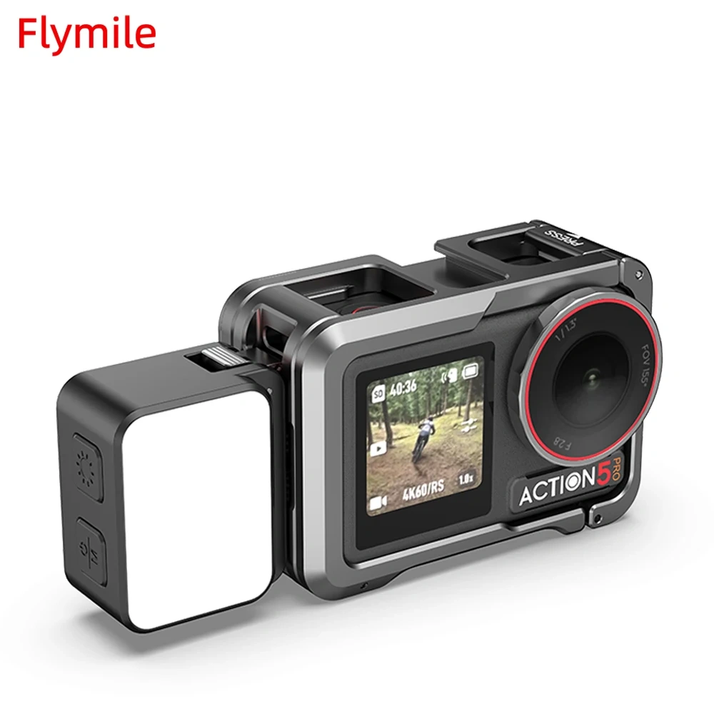 Flymile Video Light Portable Camera Lights 20 Beads for Photography Lighting Rechargeable for Gopro/DJI Action 5/Insta360