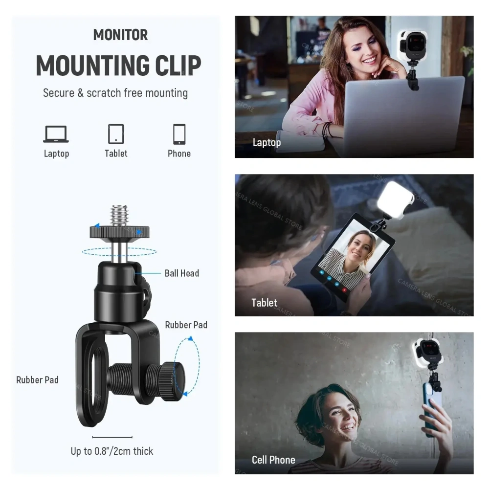 onsale！ NEEWER PL81 Clip On LED Video Light Selfie Light for Phone Laptop Built-in Rechargeable Battery 2500K~10000K Bi