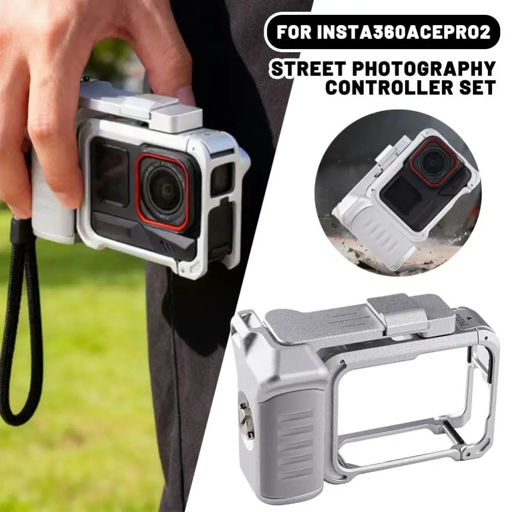 For Insta360 Ace Pro 2/Ace Pro Grip Kit Camera Metal Frame Case Bunlle With Lens Cap For Insta 360 Ace Pro2/Ace pro Accessories