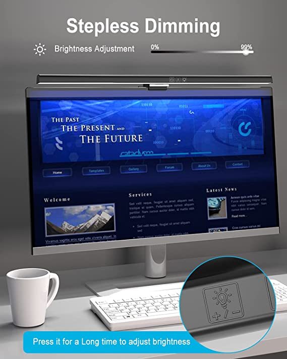 TB-301S LED PC Monitor Touch Screen Lamp Warm Light Lighting Bar Dimmable Laptop/Computer Mounted Light Strip Eye Protection