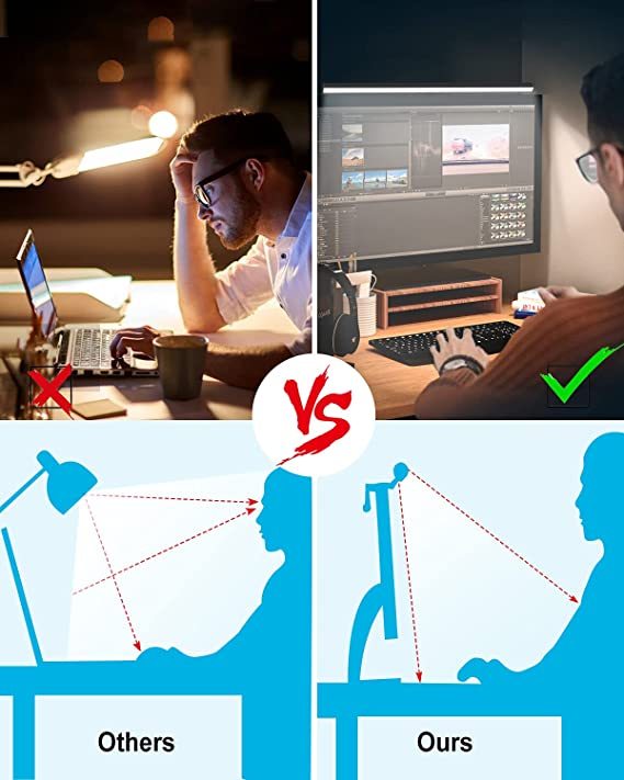 TB-301S LED PC Monitor Touch Screen Lamp Warm Light Lighting Bar Dimmable Laptop/Computer Mounted Light Strip Eye Protection
