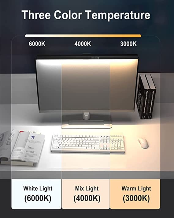 TB-301S LED PC Monitor Touch Screen Lamp Warm Light Lighting Bar Dimmable Laptop/Computer Mounted Light Strip Eye Protection