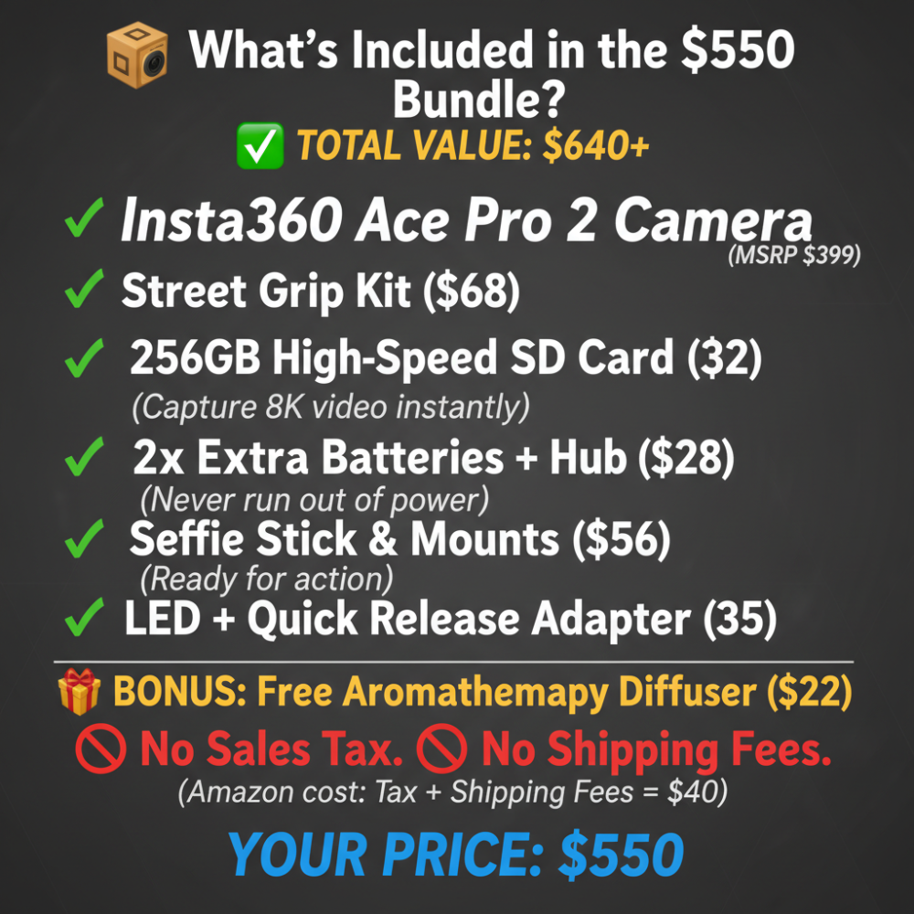 [Exclusive Stock] Insta360 Ace Pro 2 - Glacial White/Black  Edition（US Stock)