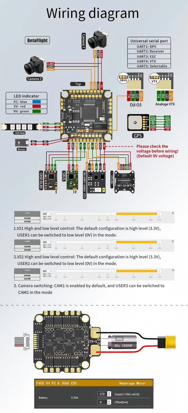 F460 V4 60A AM32 Stack ESC/FC