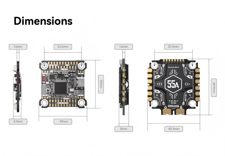 F405 V5 OX32 55A SpeedyBee