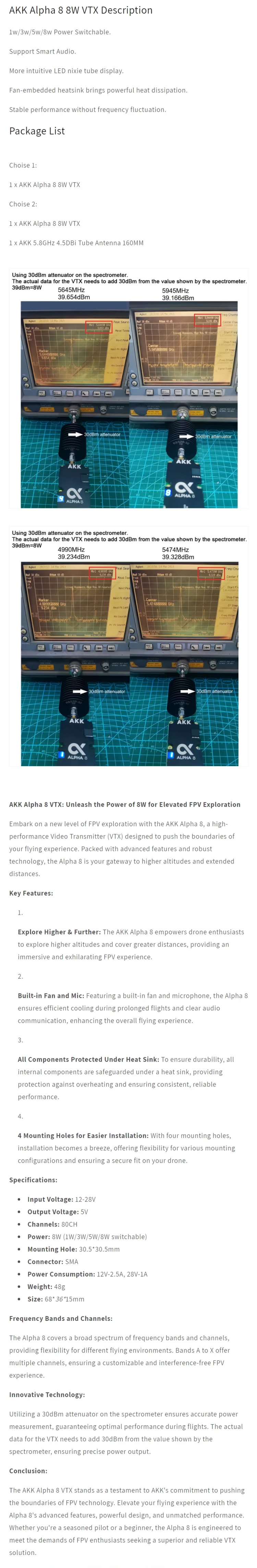 AKK Alpha 8 8W VTX