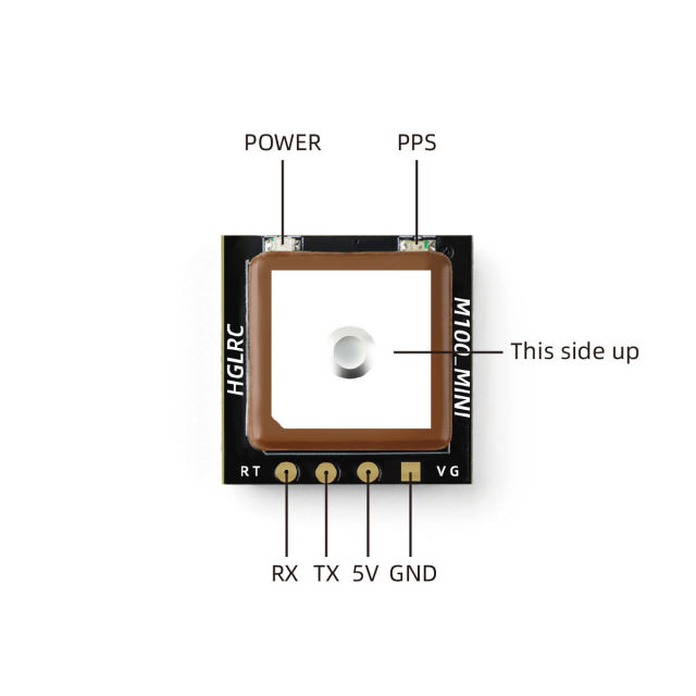 HGLRC M100 Mini GPS Module with Built-In Ceramic Antenna M10