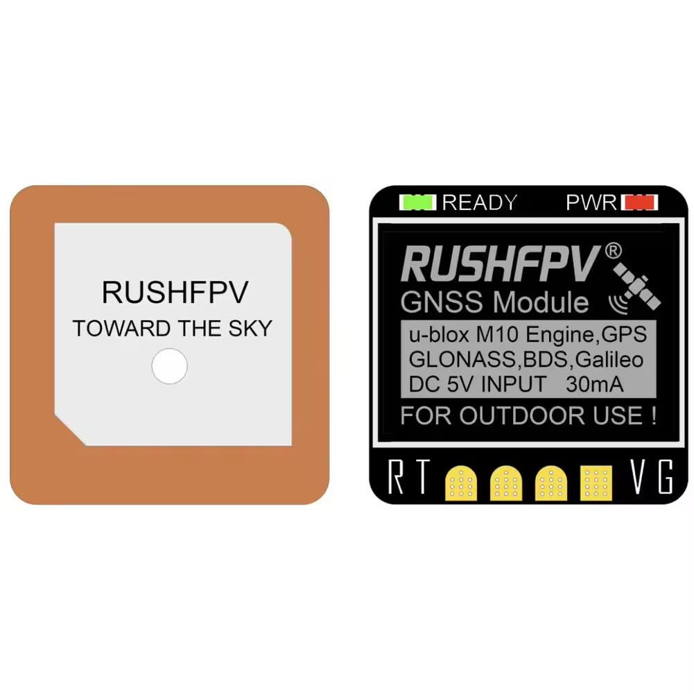 RUSHFPV GNSS Pro Mini Micro M10 GPS Module 10HZ Rate Built-in Ceramic Antenna