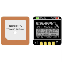 RUSHFPV GNSS Pro Mini Micro M10 GPS Module 10HZ Rate Built-in Ceramic Antenna