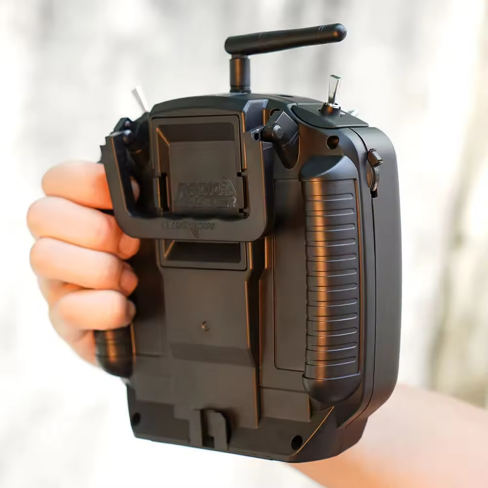 Drone controlled by TX12 radio transmitter remote control